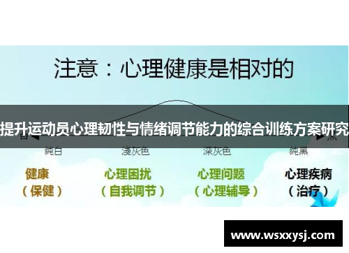 提升运动员心理韧性与情绪调节能力的综合训练方案研究